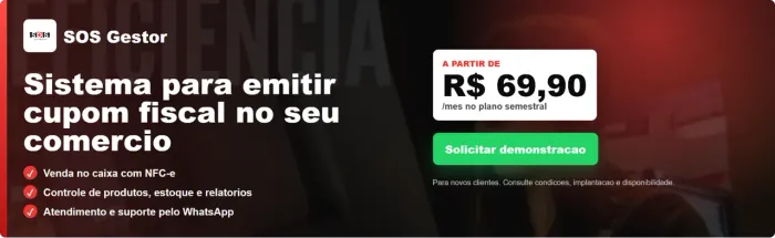 Sistema para emitir cupom fiscal - a partir de R$ 69,90