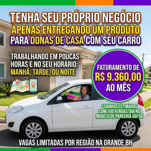 Tenha Seu Próprio Negócio com Seu Carro | Faturamento de R$ 9.360/mês