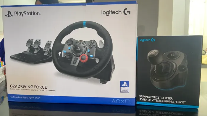 Volante logitech g29 para PS4/PS5 e PC, com câmbio sequencial