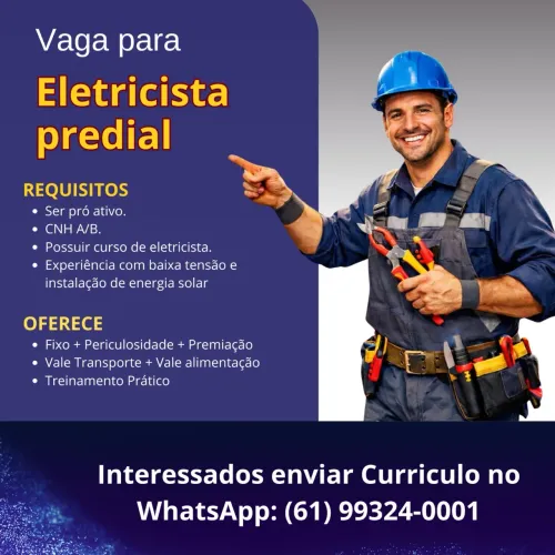 Eletricista Predial / instalador de energia solar
