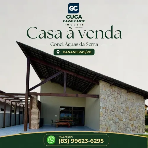 CONDOMÍNIO AGUAS DA SERRA BANANEIRAS/PB. Casa à venda com 4 suítes.