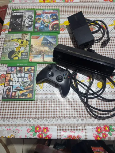 Jogos de xbox one mais controle Kenect e fonte