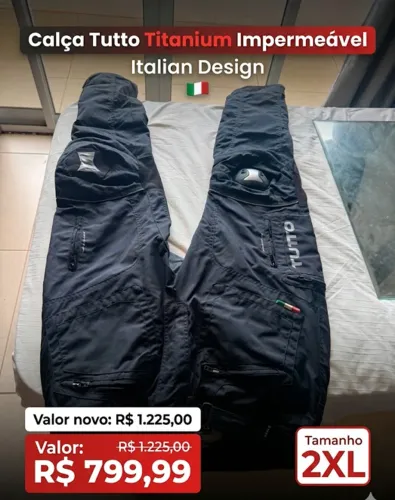 Calça Tutto Titanium Impermeável Italian Design - Tamanho 2XL