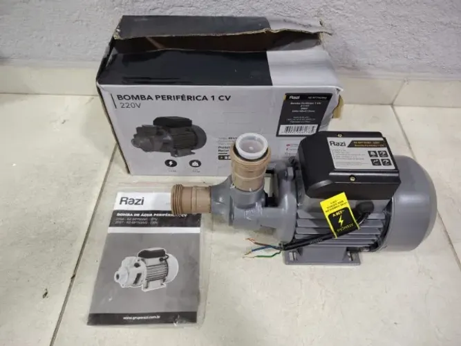 Bomba Periférica 1 CV Razi RZ-BP750/M2 220 Volts 40L/min 8mts 60 MCA