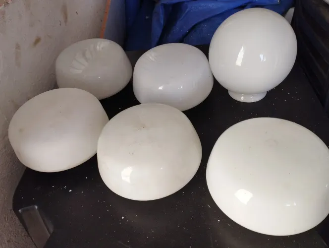 6 globos cúpula luminárias tudo por 160 reais