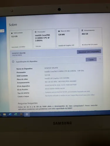 Notebook Samsung Core i3