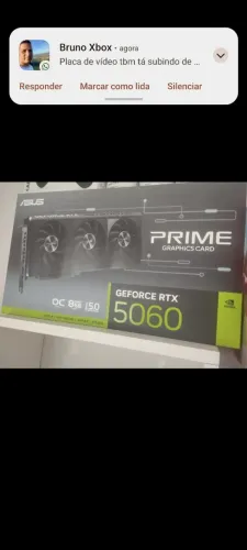 Placa de vídeo Asus prime 5060 e 32gb de memória DDR 4
