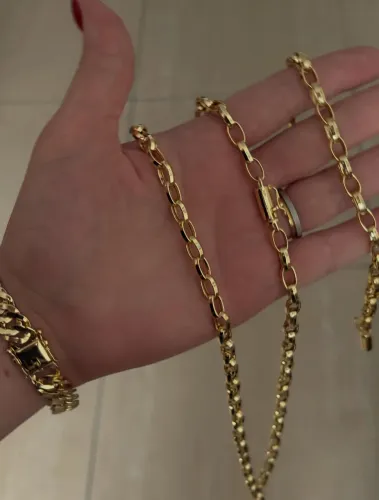Corrente Cartier banhada a ouro 18k