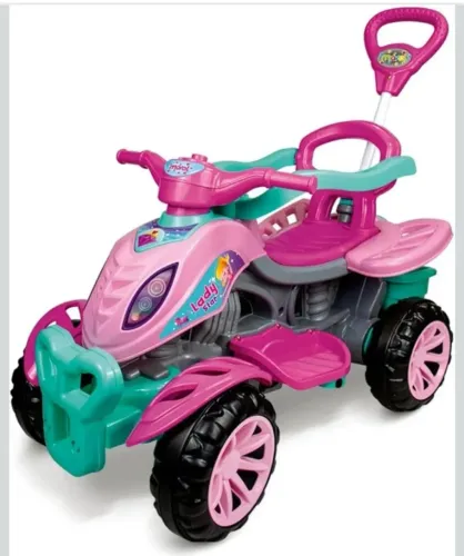 Quadriciclo Infantil feminino Lady Star<br>(176)<br>Quadriciclo Infantil Feminino Lady Star Rosa
