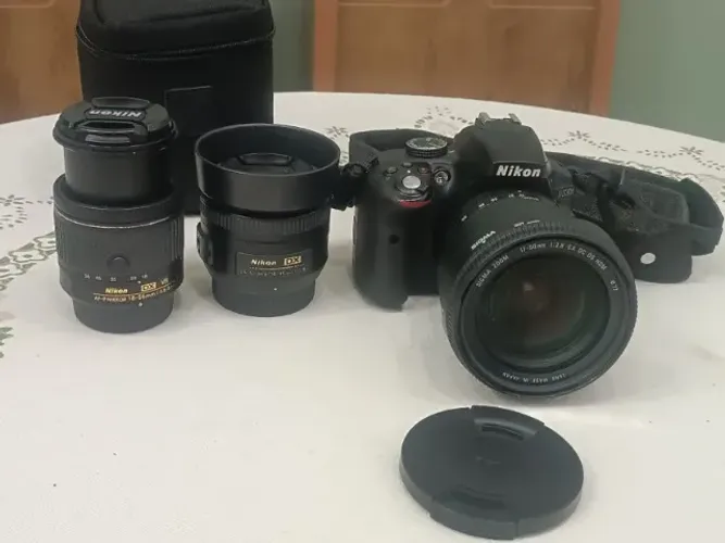 Nikon D3300 + 3 Lentes | Kit Completo | Apenas 80 Cliques