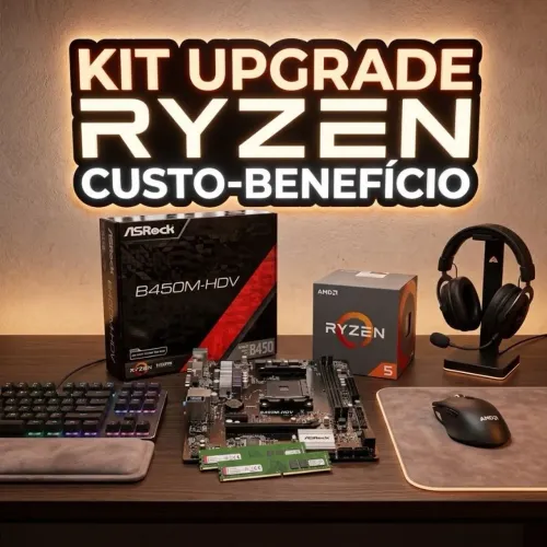 KIT UPGRADE RYZEN 5 + B450M + 16GB DDR4 3200MHZ - NOVO GARANTIA DE 1 ANO