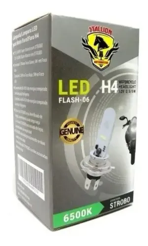 Led H4 Stallion 6500k Strobo com Instalação