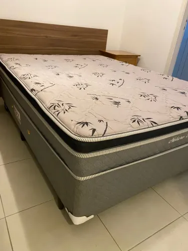 Cama box conjugada casal com colchão Molas Bonel - 138x188x47cm de altura