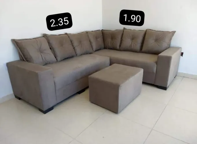 ? SOFÁ DE CANTO 6 LUGARES + PUFF | R$ 800 ?