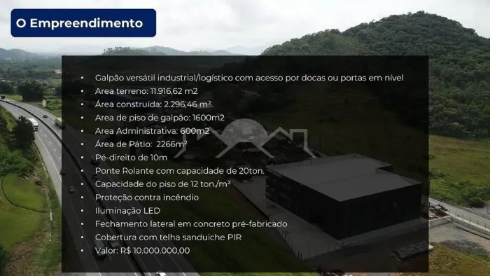 Galpão 2.296,46m² Tres Barras Garuva