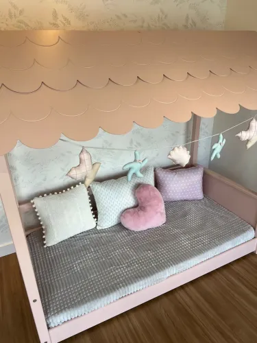 Cama infantil Montessori Casinha Madeira Maciça