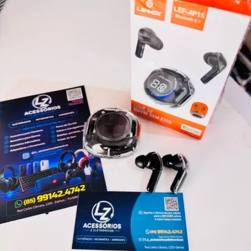 Fone de Ouvido Bluetooth 5.3 TWS Lehmox LEF-AP15