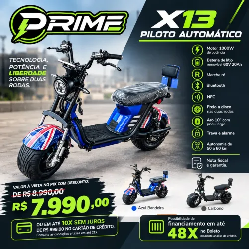 Scooter Eletrica X13 0km Nova 1000w 2026