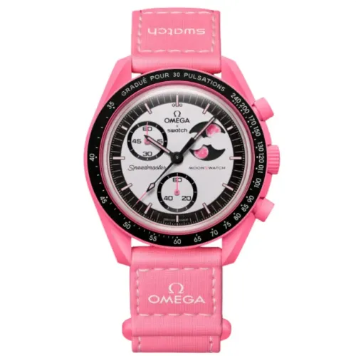 Relógio Omega X Swatch Mission To The Pink Moonphase