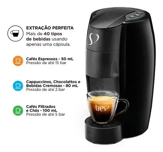 Cafeteira Expressa Três Corações.