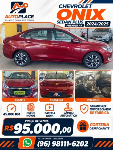 Chevrolet Onix Sedan Plus Premier 1.0 12V TB Flex Aut. 4P 2025