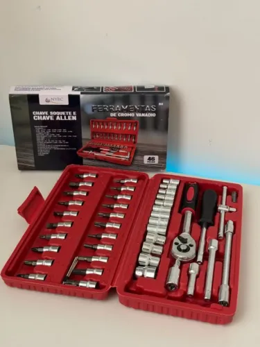 KIT de Ferramentas 46 Peças para Reparos e Manutenções Domésticas e Automotivas