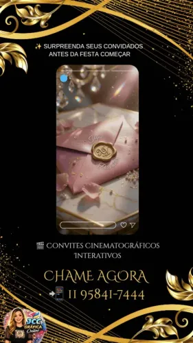CONVITE CINEMATOGRÁFICO LUXUOSO + FILTRO 15 ANOS 