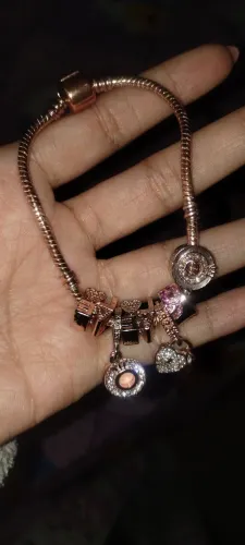Pulseira rose berloque 
