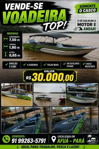 Vendo voadeira de alumínio TOP