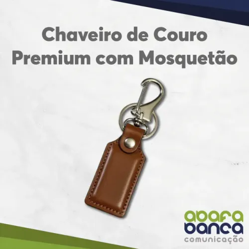 Chaveiro de Couro Premium com Mosquetão