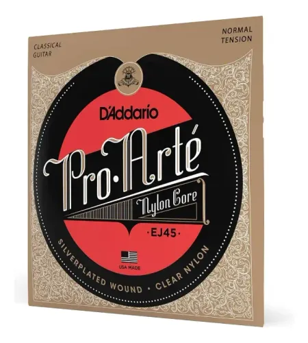 Encordoamento D'Adddario Pro-Arté EJ45 Nylon Tensão Normal Clássico Violão