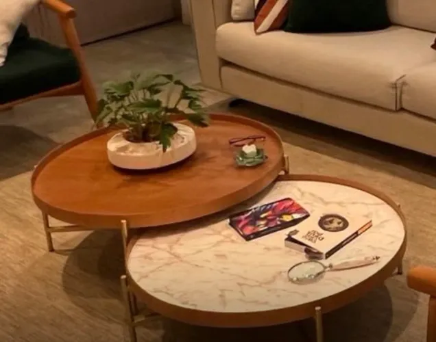 Conjunto mesa de centro moderna