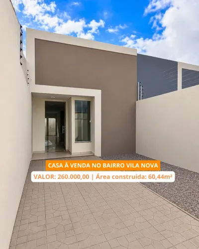 Casa à venda no Bairro Vila Nova, 3 quartos, Petrolina