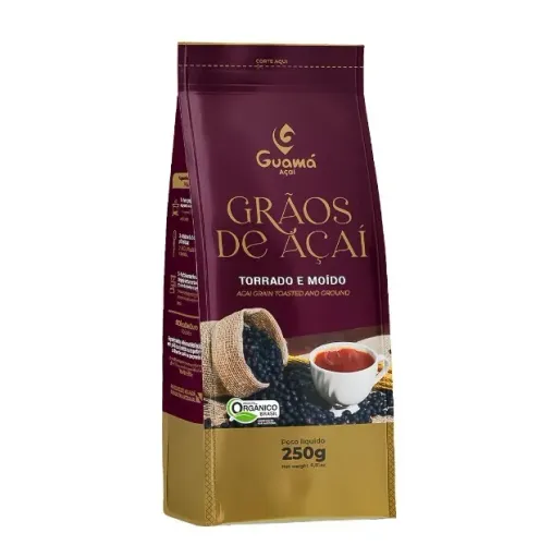 Grãos de Açaí  Guamá Torrado e Moído Tradicional 100% Natural Orgânico