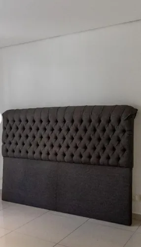 Cabeceira de cama cinza escuro - King size - 350 reais
