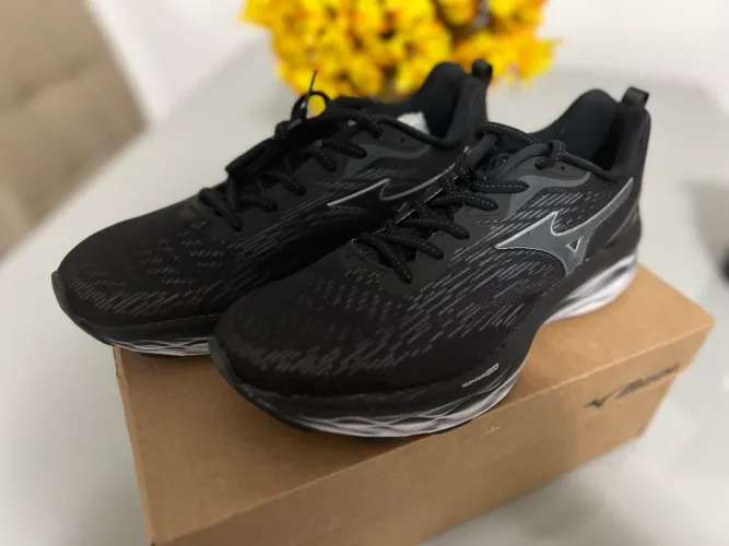 Tênis Mizuno Victory Rsp Preto Chumbo Ultra Leve Confortável