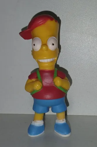 BONECO MINIATURA OS SIMPSONS BART SIMPSON ESTUDANTE