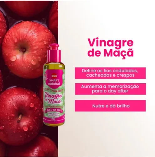 ? Óleo em Gel Natutrat Vinagre de Maçã - 120g: O SEGREDO PARA CACHOS PERFEITOS!