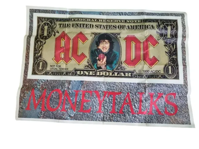 poster grande importado ac/dc Moneytalks ideal para bares, barbearia, lojas e colecionador