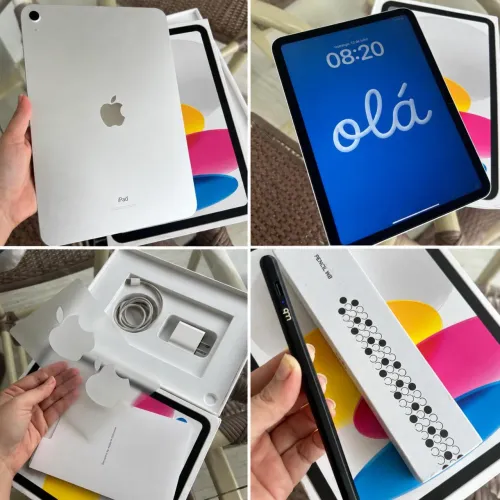 iPad Apple 10ª Geração 64GB Prata + Caneta + Caixa Original