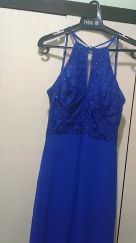 Vestido de festa Longo Azul