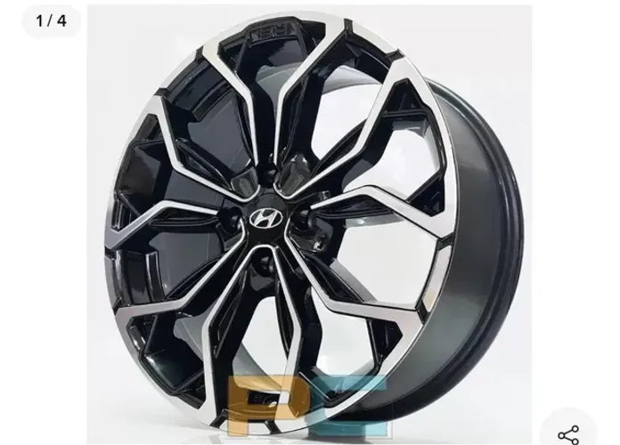 Roda aro 17 Renault Sandero RS preta com diamantado 4x100