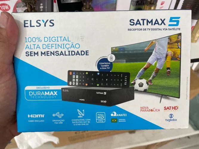 Receptor de Satélite ELSYS SATMAX 5 - Livre para assistir canais abertos