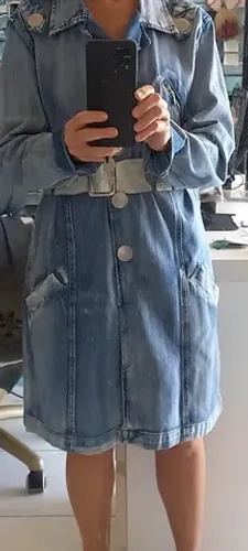 trench coat sobretudo casaco jeans longo estiloso