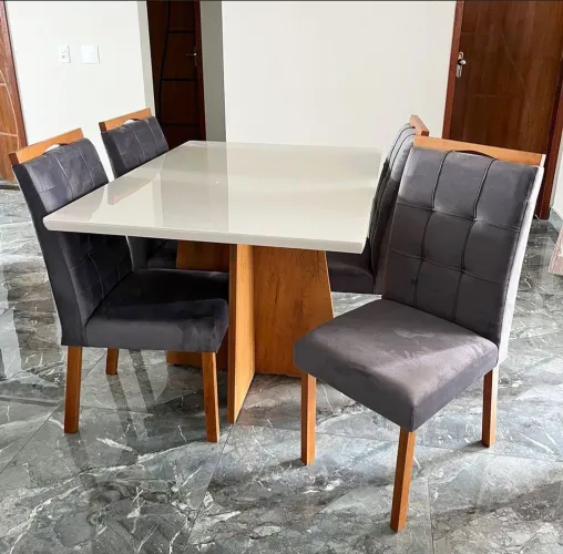 Conjunto Mesa Retangular 120cm (Nova Direto da fábrica)