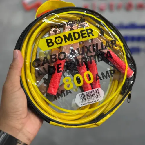 Cabo Auxiliar de Partida 800AMP para Carro, Moto e Caminhão Bomder Bom-1802