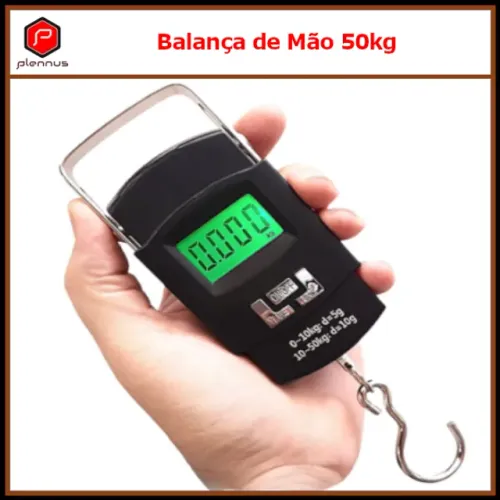 Balança De Mão Digital Portátil Para Bolsa Mala Peixe Sacola de Até 50kg (z270)