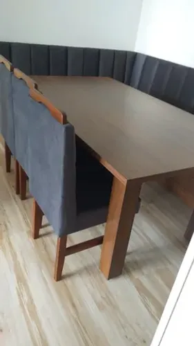 Cadeira de jantar tradicional estofada para sala de jantar