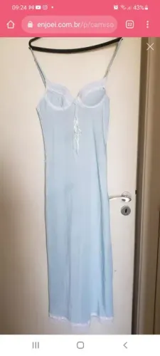 camisola nova de luxo, any any, p, com bojo, fenda e decote nas costas
