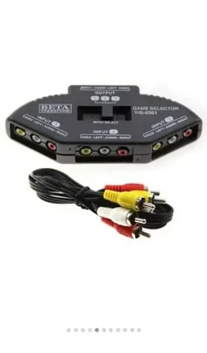 Chave seletora Audio e Video 3x1 Tv VCD Dvd Switch  + cabo aceito criptomoedas